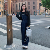 2026年春款现货简约显瘦百搭抽绳背带裤牛仔裤#3105-P105-K158，女装牛仔裤，唛多