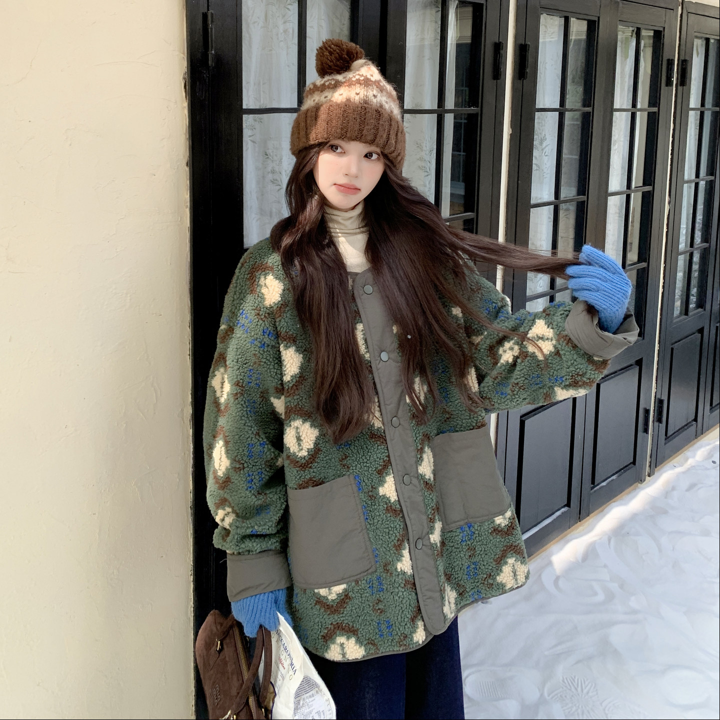 2025冬季新款现货两面穿羊羔毛外套￥25229-P195-K288,女装皮草,唛多