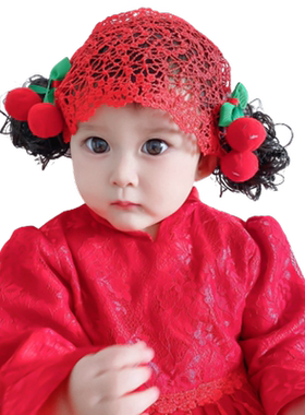 过新年女宝宝可爱假发发带