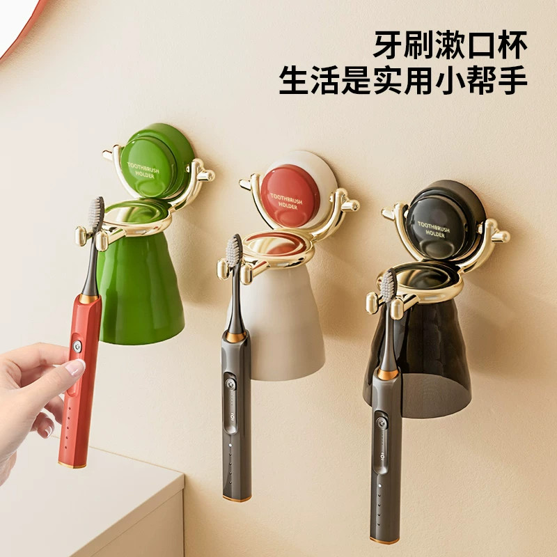 免打孔强力吸盘壁挂牙刷架