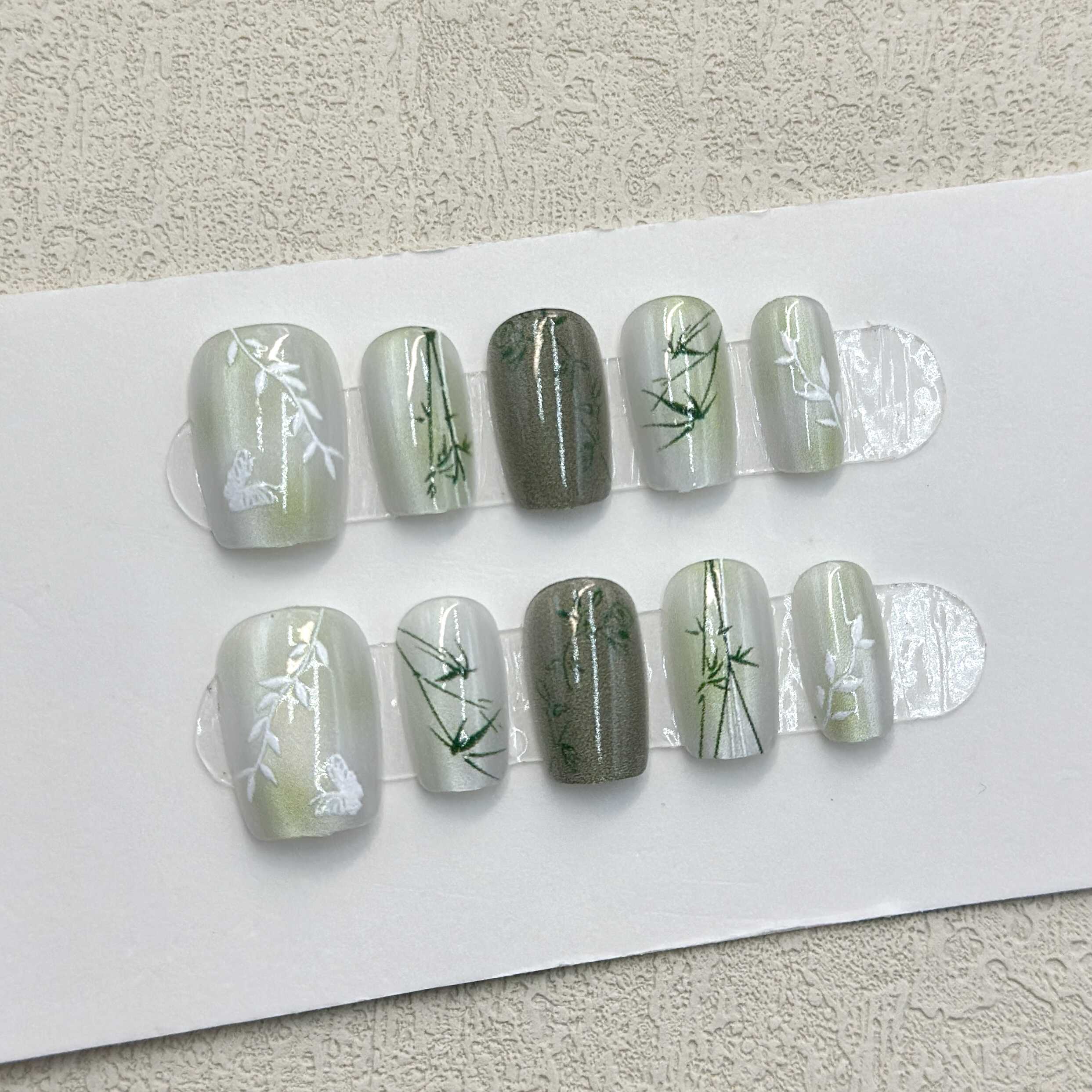 分尺码猫眼山国风短款穿戴甲上春