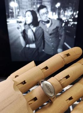 志明与春娇同款戒指男女潮钛钢指环原创表白crush暗恋食指戒尾戒