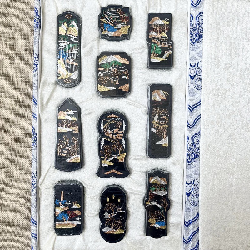 上庄老胡开文墨厂墨锭墨条墨块收藏精品徽墨礼盒墨西湖十景套墨