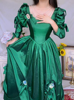 宫廷复古大裙摆立体花朵