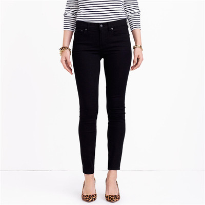 jcrew黑色铅笔裤小脚裤牛仔裤