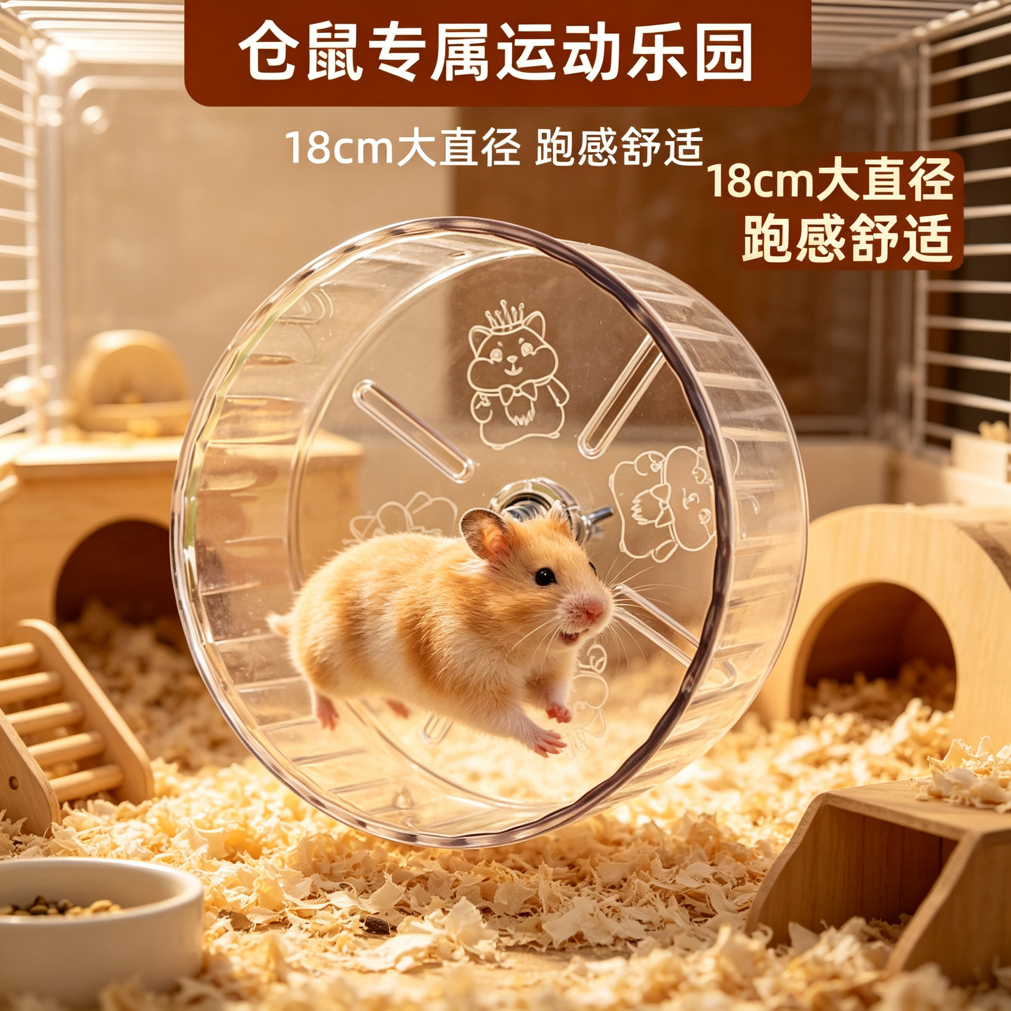 仓鼠18cm透明大直径运动轮