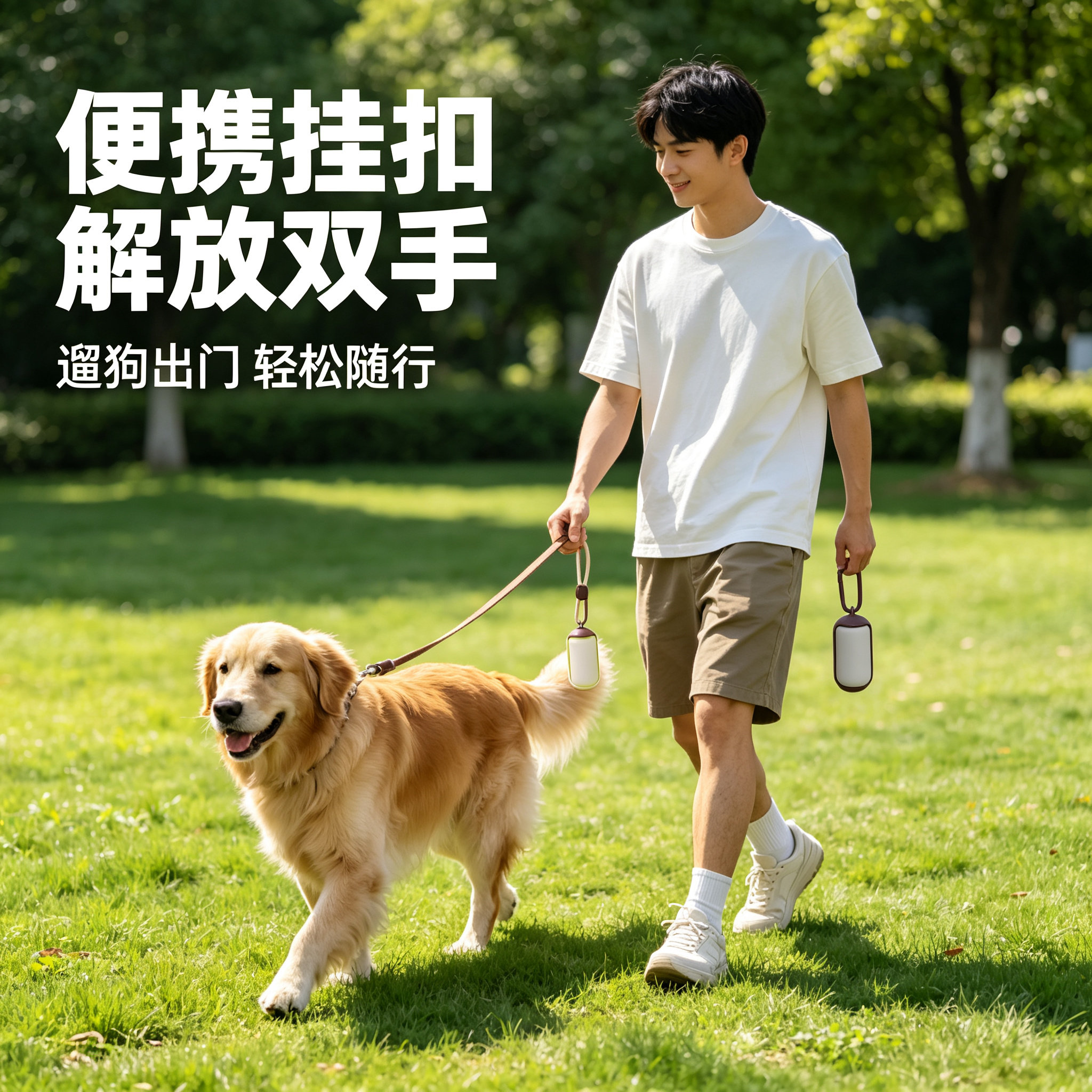 犬类椭圆挂扣拾便袋盒便携可爱