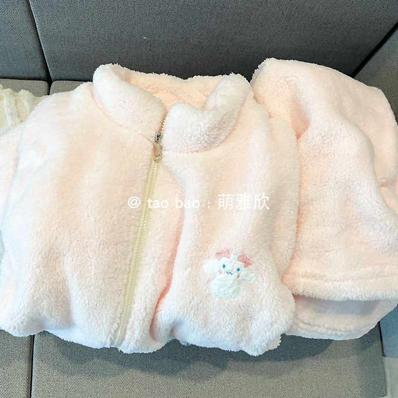 玉桂狗女珊瑚绒卡通睡衣可爱