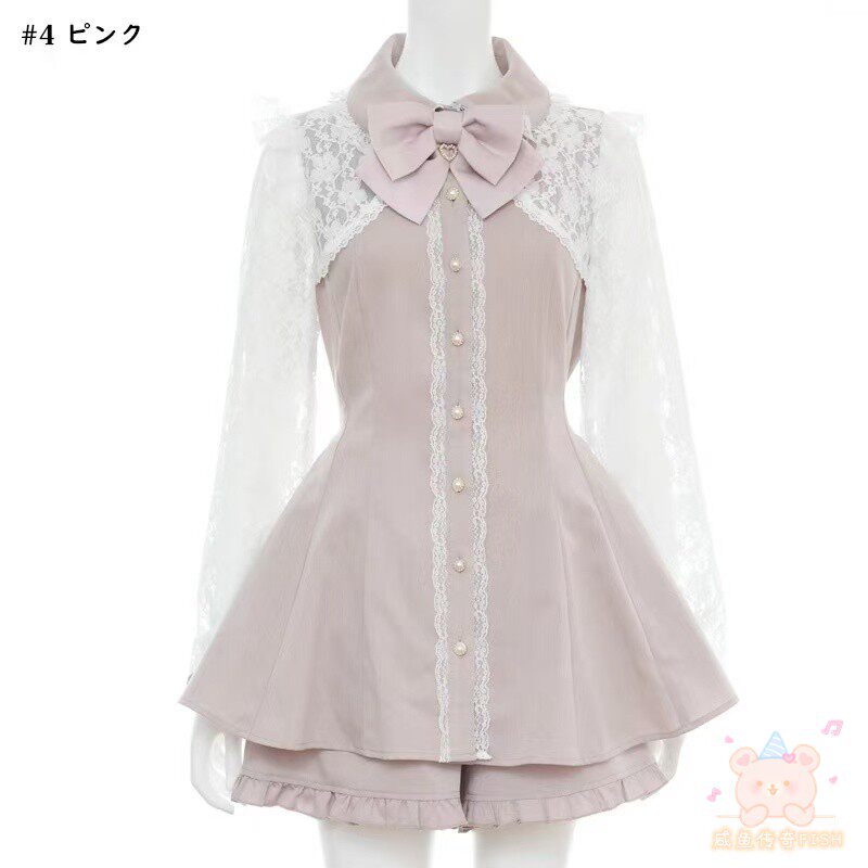 XIANYUJIA SC 정장 원래 D 가을 새로운 레이스 소매 양복 조끼 유방 창 광산 시리즈 대량 생산 스커트와 치마 정장