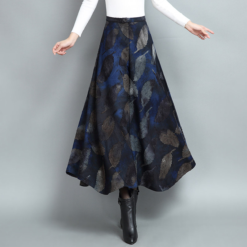 QSLZ/清水灵籽不规则裙裤九分阔腿裤子女 2025秋装新款宽松休闲裤