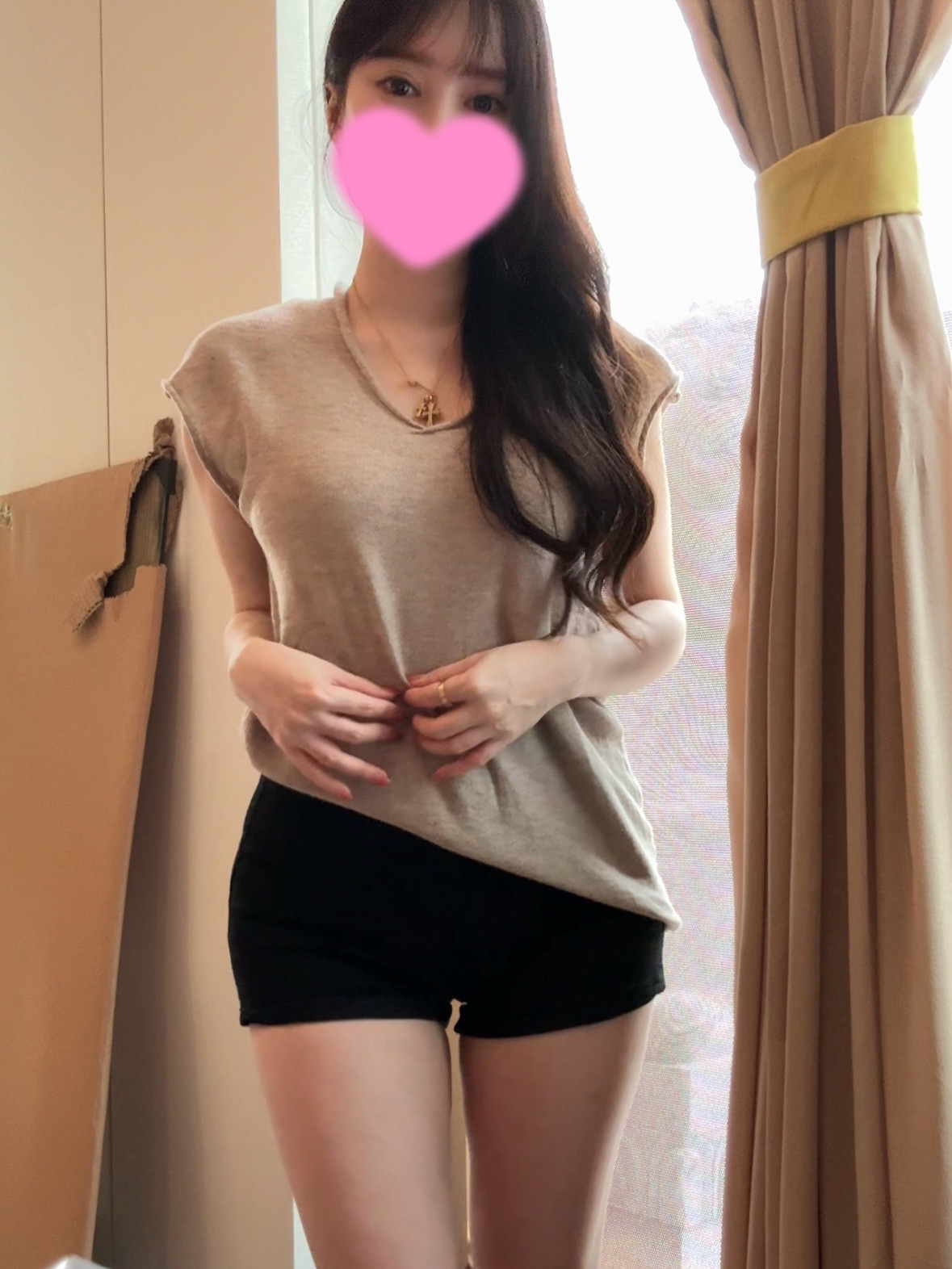 燕麦色江南美人！！谁穿谁美气质短袖针织弹力轻薄透气不热T恤