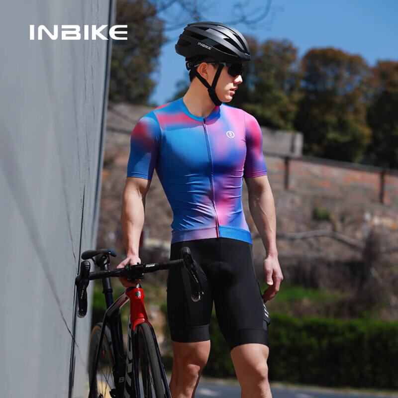 INBIKE夏季骑行服短袖紧身