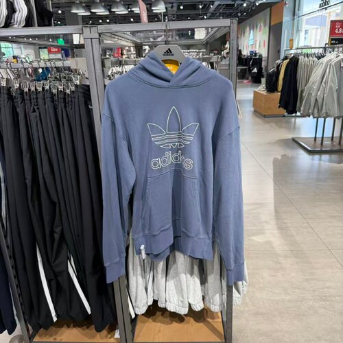 Adidas/阿迪达斯三叶草男子运动休闲宽松连帽套头衫卫衣 IR7991