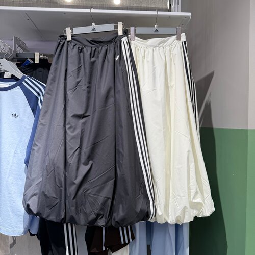Adidas阿迪达斯三叶草26春女子中长款蓬松运动半身裙花苞裙KC8088