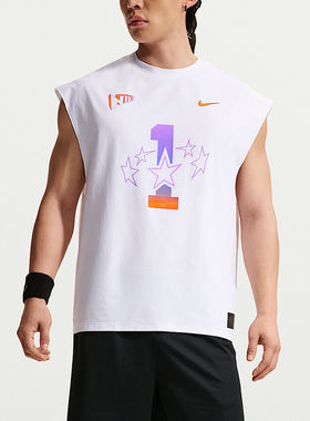 NIKE耐克男子背心夏新款图案印花透气运动上衣无袖T恤IR6280-100