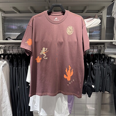 NIKE耐克男子26夏季新款卡通印花运动休闲圆领短袖T恤 II3730-502
