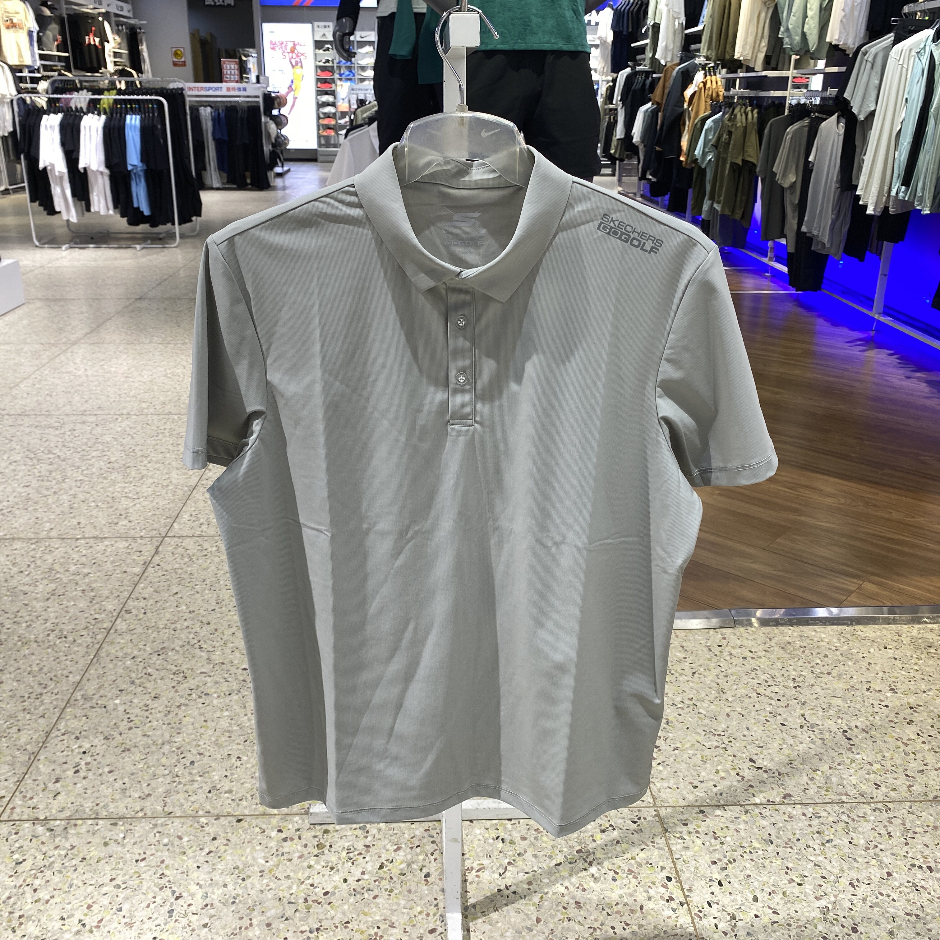 斯凯奇POLO衫男装夏季休闲短袖运动服T恤衫半袖P226M203-00MV