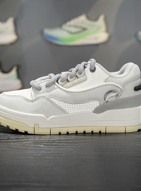 李宁001 BTC MEGA男子板鞋2025新品舒适软弹经典休闲鞋AGCV383