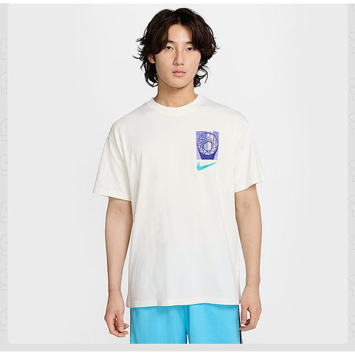 Nike耐克短袖男上衣夏季宽松休闲背后图案印花篮球T恤HJ3326-133