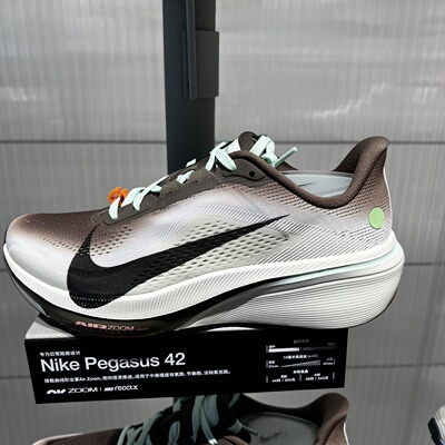 NIKE耐克飞马42男公路跑步鞋棕灰色PEGASUS 42运动鞋IW2349-001