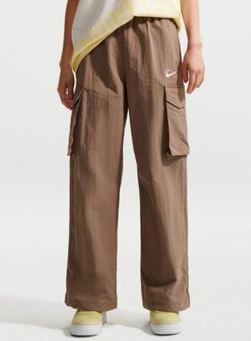 NIKE耐克女裤夏季直筒裤工装大口袋运动裤宽松梭织长裤IR7567-214