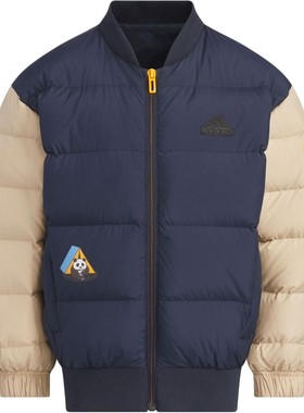 adidas阿迪达斯男女童冬装外套2024冬保暖飞行员宽松羽绒服JJ5015