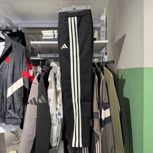 Adidas阿迪达斯男子加绒长裤三条纹运动25秋冬拒水休闲裤子KC2851