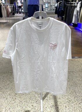 MLB圆领短袖时尚男女装白色休闲服潮流半袖T恤3ATSH0153