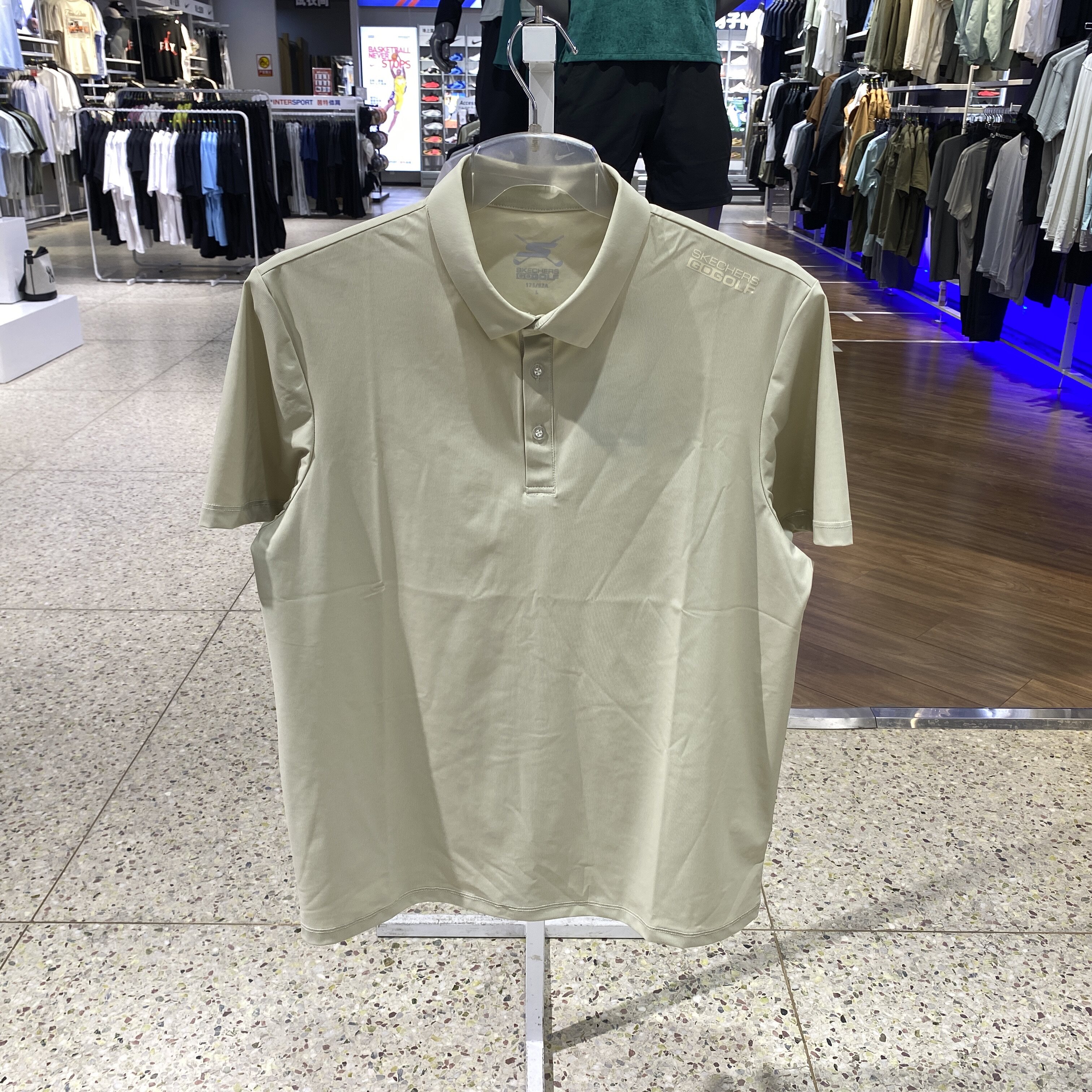 斯凯奇POLO衫男装夏季休闲短袖运动服T恤衫半袖P226M203-0280