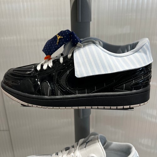 NIKE耐克女鞋Air Jordan 1可拆卸领带AJ1低帮运动鞋 IR7554-001