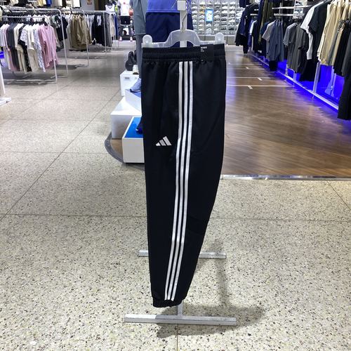 adidas阿迪达斯三条纹直筒阔腿运动裤子2025夏男针织长裤JC5445