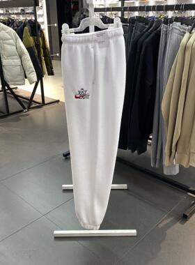 Nike耐克女款宽松休闲运动摇粒绒收腿保暖长裤保暖卫衣套装FD4069