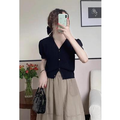 短袖t恤女2025夏薄牛油果绿