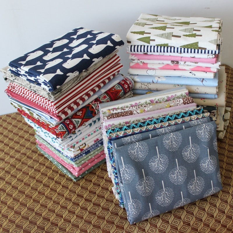 印花棉麻布料粗麻麻布沙发亚麻布书法手工包布头背景口罩材料布