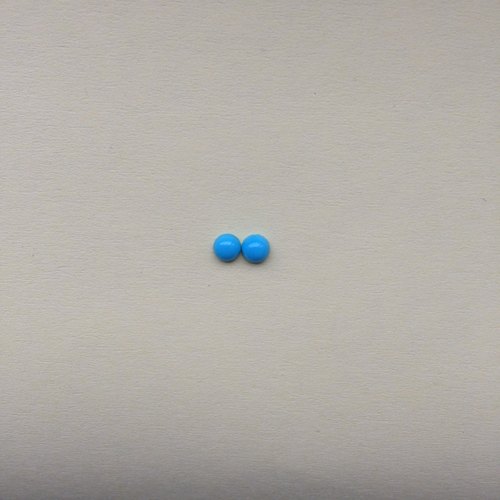 925纯银耳钉纯天然原矿睡美人无优化3mm半圆松石