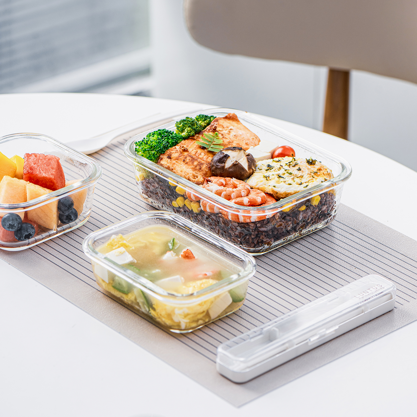 asvel日本可微波加热玻璃饭盒