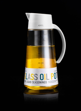 +日本asvel 玻璃重力自动开合油壶forma油瓶不挂不漏调味酱油醋瓶