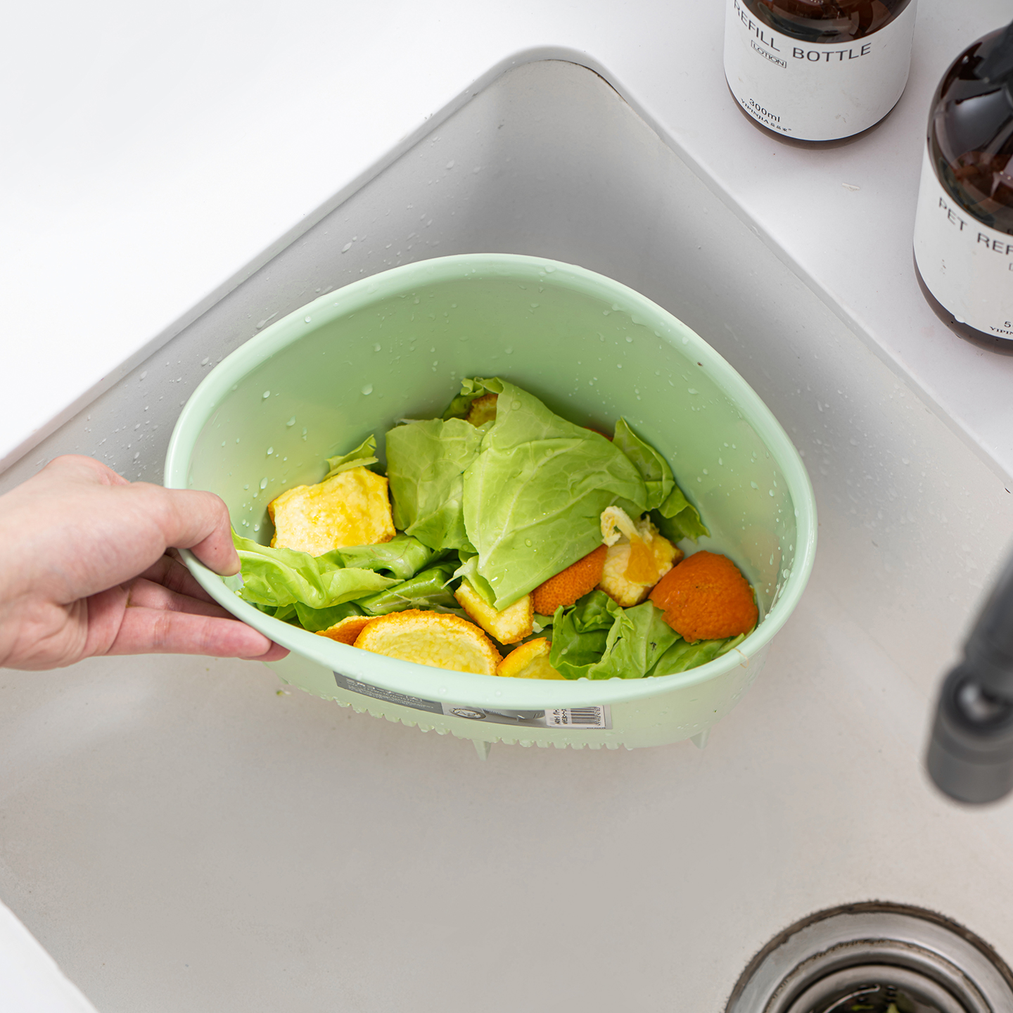 日本进口沥水篮厨余垃圾过滤筐