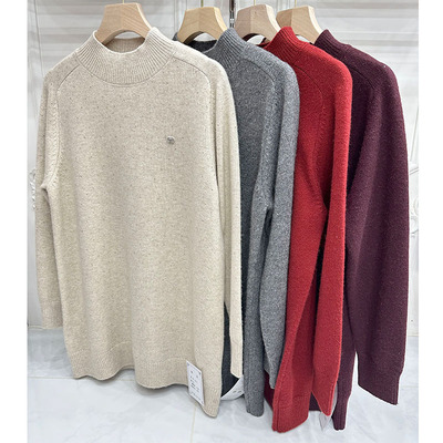 中长款毛衣女2025新款雪豹羊毛衫