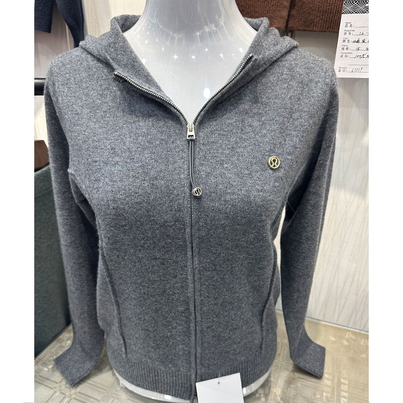 连帽针织开衫外套女羊毛拉链卫衣