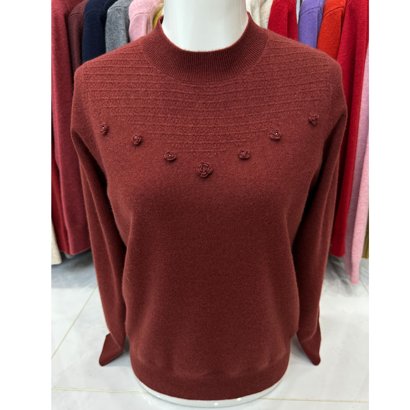 雪豹羊绒衫女款2025新款纯羊毛衫