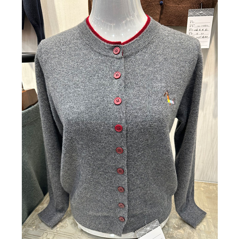 雪豹针织开衫外套女2025新款毛衣