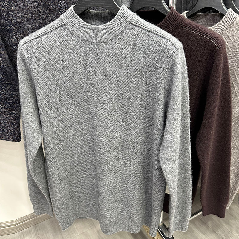 雪豹羊绒衫男2025新款毛衣羊毛衫