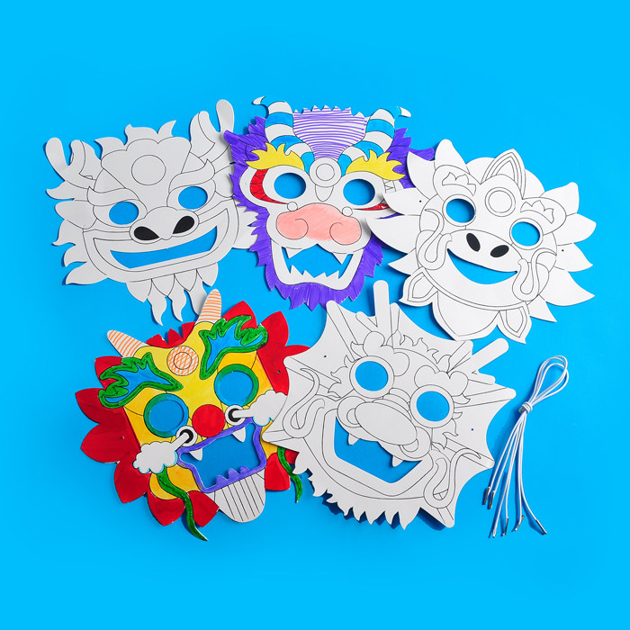 드래곤 보트 축제 선물 수제 DIY 중국어 드래곤 마스크 유치원 생산 재료 패키지 크리 에이 티브 아트 페인팅 장식