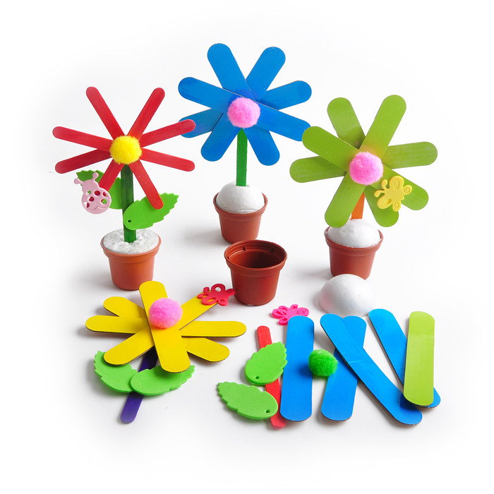 엄마를 위한 어버이날 선물 수제 DIY 작은 나무 꽃 화분 유치원 어린이들의 창의적인 생산 재료 패키지