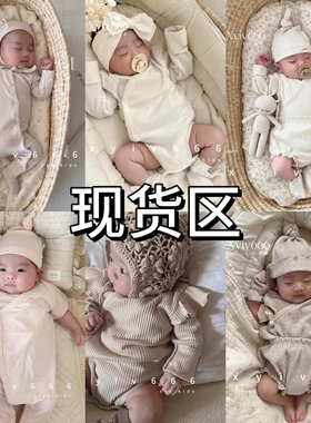 现货韩国童装peekaboo代购NB新生儿合集衣服爬服套装帽子马年马宝