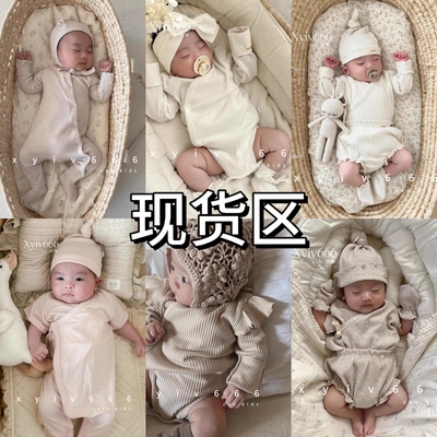 现货韩国童装peekaboo代购NB新生儿合集衣服爬服套装帽子马年马宝