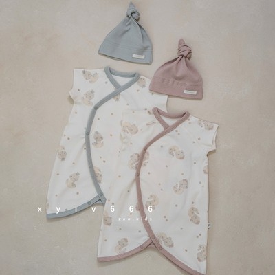 韩国进口peekaboo婴儿新生儿蛇宝宝纯棉25新款月子服家居爬服