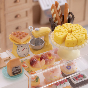 in box｜bjd 潮玩盲盒搭配甜品美食商店厨房烘培微缩场景道具