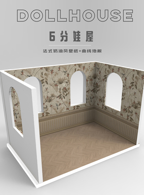 in box｜6分娃屋Dollhouse复古场景blythe微缩场景ob24/22娃屋bjd